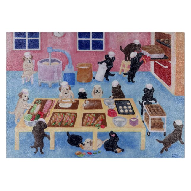 Labradors Bakery Cutting Board (Front)