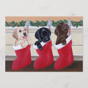 Labradors Christmas Party Invitations
