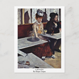 L'Absinthe By Edgar Degas Postcard