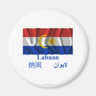 Labuan waving flag with name magnet