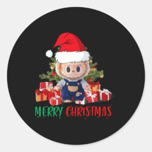 Labubu Merry Christmas Labubu Lovers Classic Round Sticker