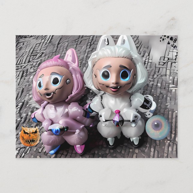 Labubu Tricks and Treats Postcard (Front)