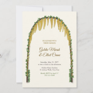 Laburnum Golden Chain Arch Spring Wedding Invitation