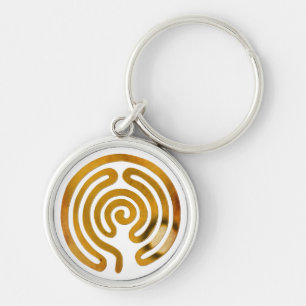 labyrinth antique gold make your own background key ring