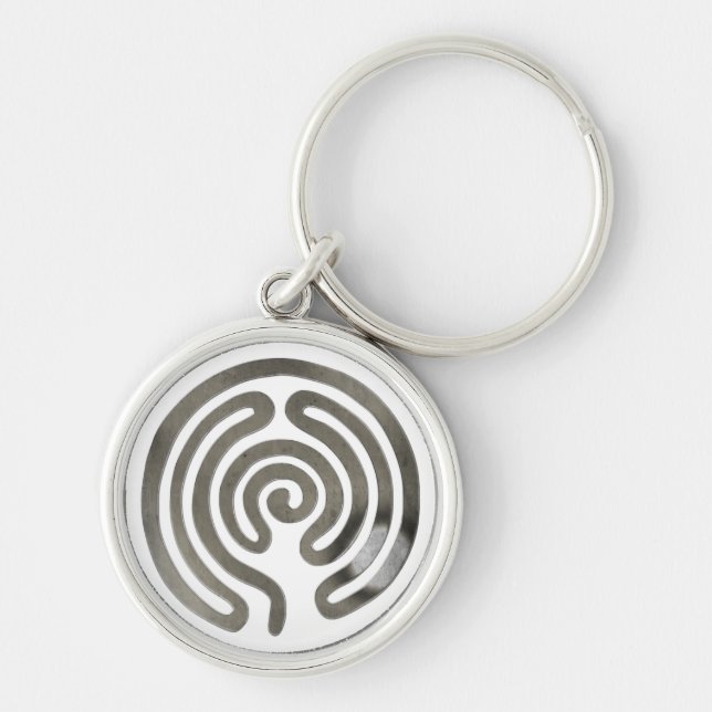 labyrinth antiquesilver | make your own background key ring (Front)