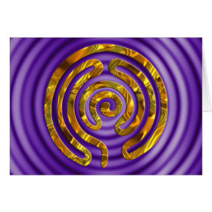 Labyrinth GOLD violet ripples