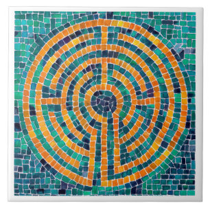 LABYRINTH II 4.25x4.25 Ceramic Tile - White
