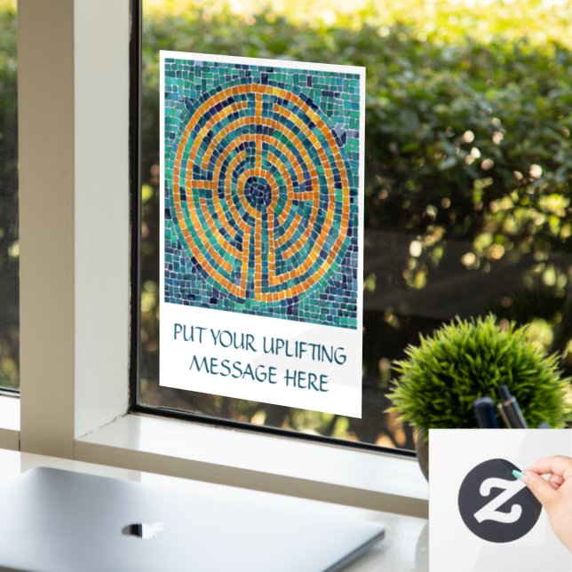 LABYRINTH II 8x11 Window Cling +Text (Office)