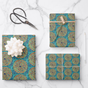 LABYRINTH II Flat Sheet Wrapping Paper 