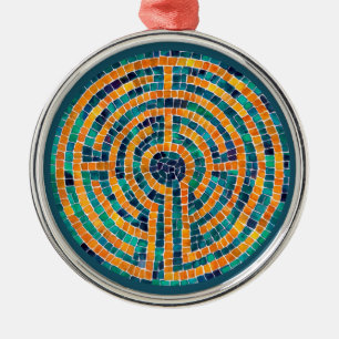 LABYRINTH II Premium Round Ornament