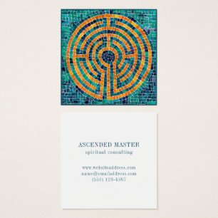 LABYRINTH II Square Business Card 
