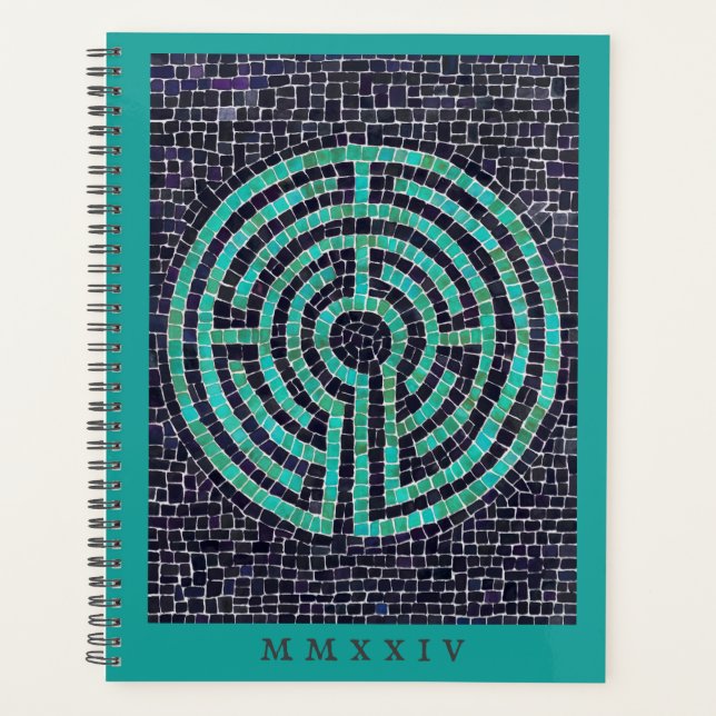 LABYRINTH III 8.5x11 Planner + Text / Turquoise (Front)