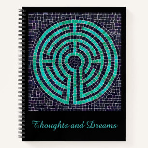 LABYRINTH III 8.5x11 Spiral Notebook + Text