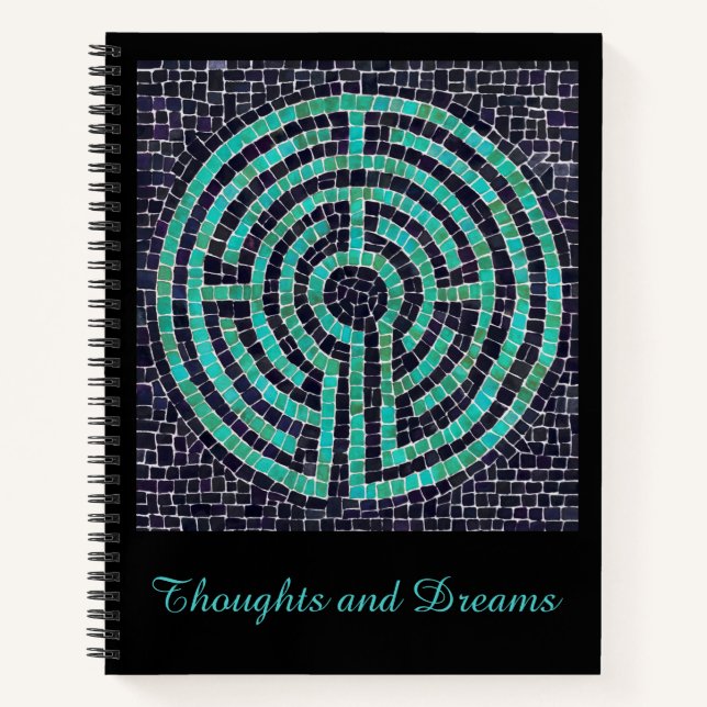 LABYRINTH III 8.5x11 Spiral Notebook + Text  (Front)
