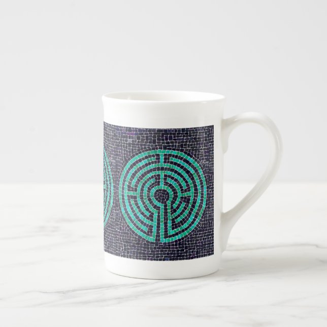LABYRINTH III Bone China Mug (Right)