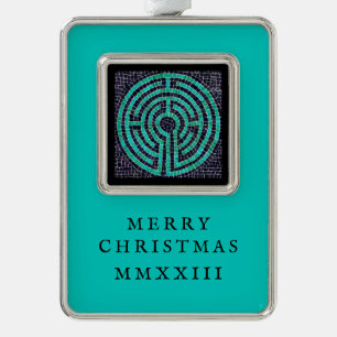 LABYRINTH III Vertical Framed Ornament
