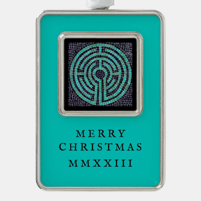 LABYRINTH III Vertical Framed Ornament (Front)