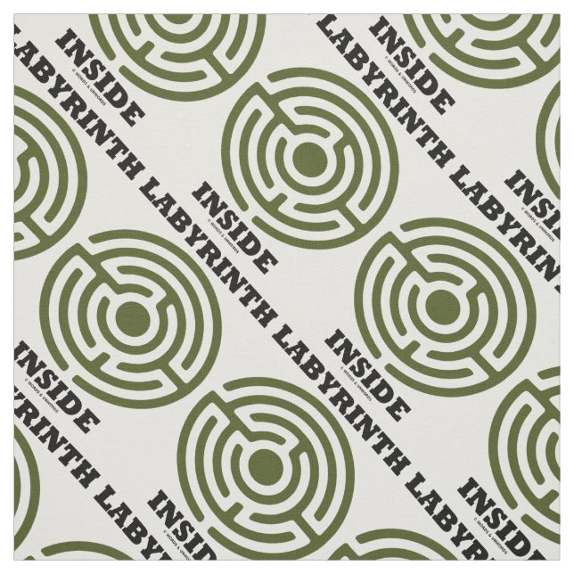 Labyrinth Inside Psyche Psychological Humour Fabric (Swatch)