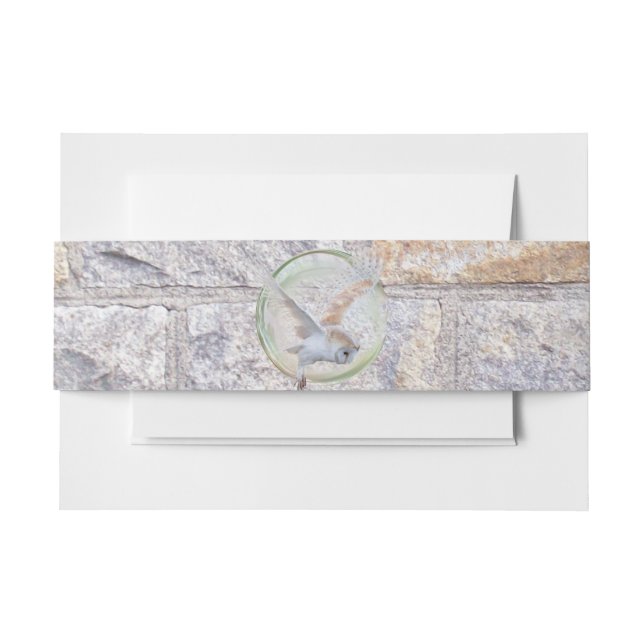 Labyrinth It’s Only Forever Wedding Owl Invitation Belly Band (Front Example)