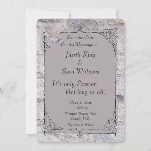Labyrinth It’s Only Forever Wedding Save the Date