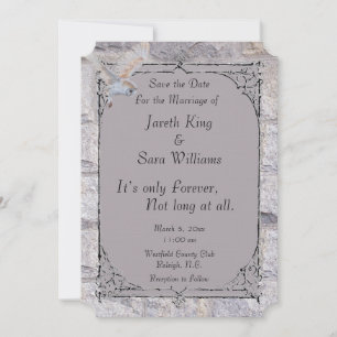 Labyrinth It’s Only Forever Wedding Save the Date