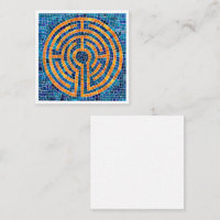 LABYRINTH IV 2.5x2.5 Blank Flat Card - White
