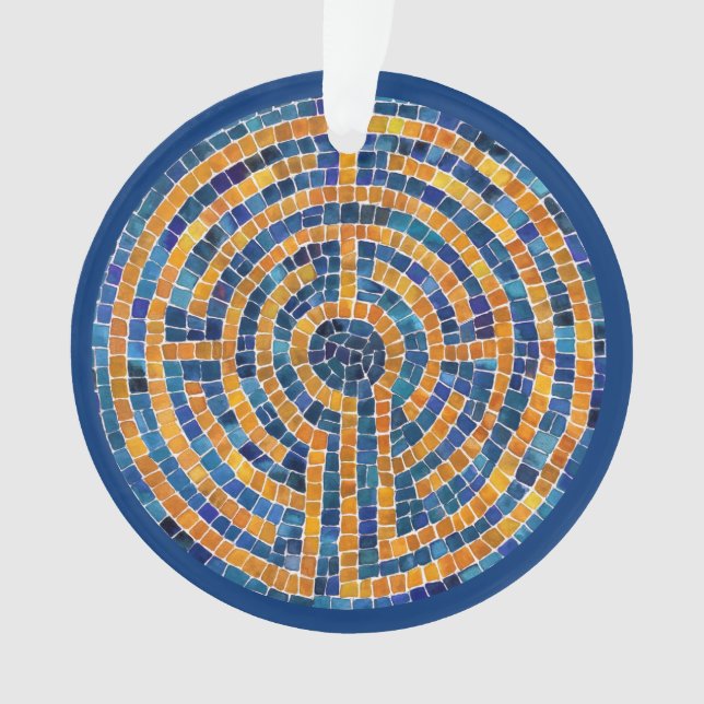 LABYRINTH IV Acrylic Circle Ornament (Front)