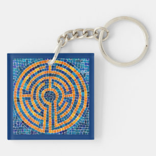 LABYRINTH IV Acrylic Square Keychain
