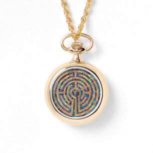 LABYRINTH IV Gold Necklace Watch