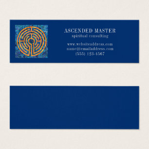 LABYRINTH IV Mini Business Card - Blue