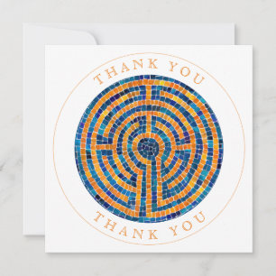LABYRINTH IV Square Flat Thank You Card