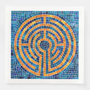 LABYRINTH IV Standard Dinner Paper Napkin - White