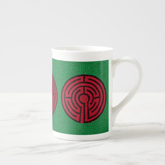 LABYRINTH IX Bone China Mug (Right)