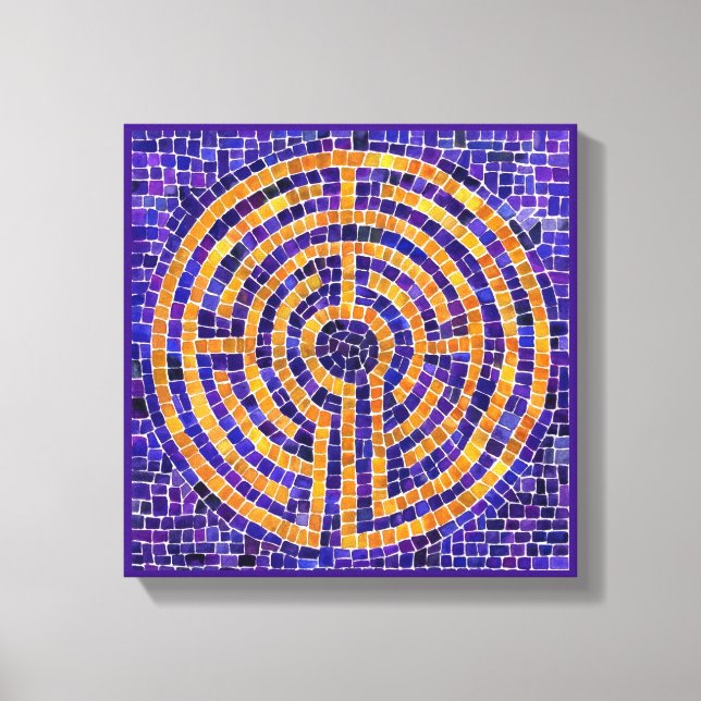 LABYRINTH MOSAIC 12x12 Wrapped Canvas (1.5" Deep) (Front)