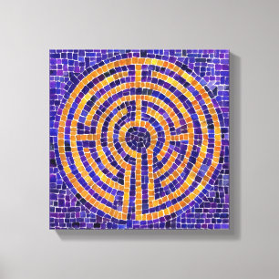 LABYRINTH MOSAIC 12x12 Wrapped Canvas (.75" Deep)
