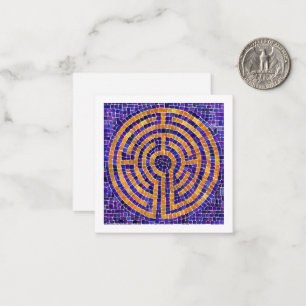 LABYRINTH MOSAIC 2.5" Square Flat Card / White