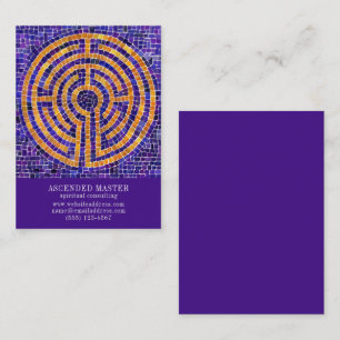 LABYRINTH MOSAIC 3.5x2.5 Business Card - Purple