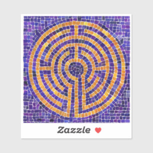 LABYRINTH MOSAIC 4x4 Vinyl Sticker