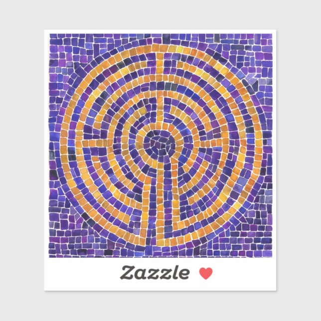 LABYRINTH MOSAIC 4x4 Vinyl Sticker (Sheet)
