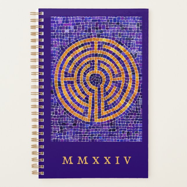 LABYRINTH MOSAIC 5.5x8.5 Planner + Text (Front)