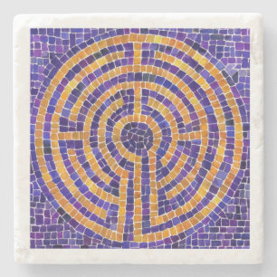 LABYRINTH MOSAIC Marble Stone Coaster 