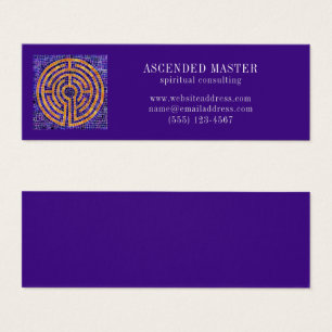 LABYRINTH MOSAIC Mini Business Card - Purple