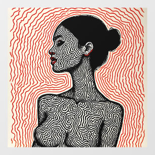 Labyrinth of Her Awakening – A Minimalist Portrait
