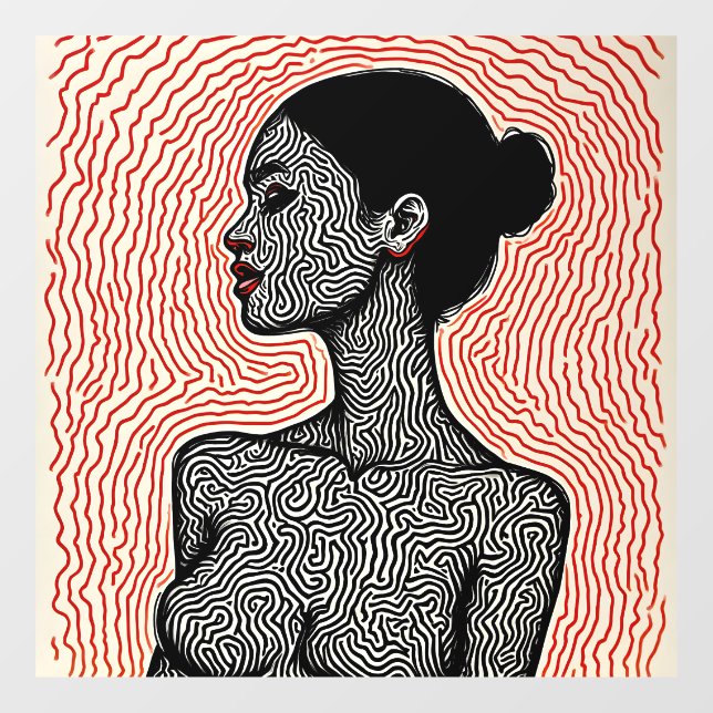 Labyrinth of Her Awakening – A Minimalist Portrait (Sheet)