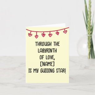 Labyrinth of Love Cute Hearts Valentine's Day Holiday Card