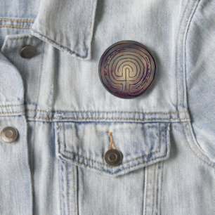 Labyrinth Symbol 6 Cm Round Badge