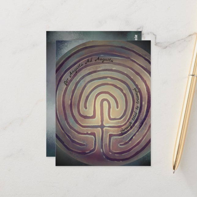 Labyrinth Symbol Postcard (Front/Back In Situ)