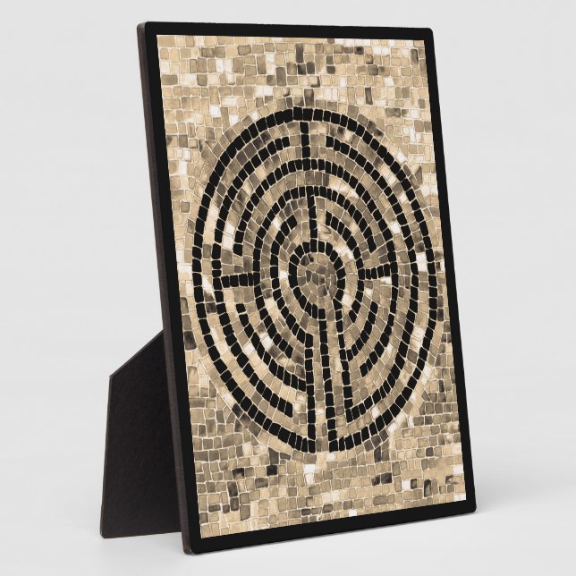 LABYRINTH V 8x10 Plaque with Easel - Black (Side)