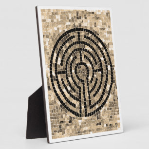 LABYRINTH V 8x10 Plaque with Easel - White