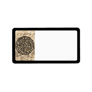 LABYRINTH V Address Labels - Black